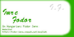 imre fodor business card